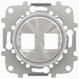 Изображение продукта Лицевая панель ABB Sky Moon розетки 2хRJ45/RJ12 хром 