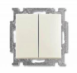 Изображение продукта Переключатель двухклавишный ABB Basic55 10A 250V слоновая кость 