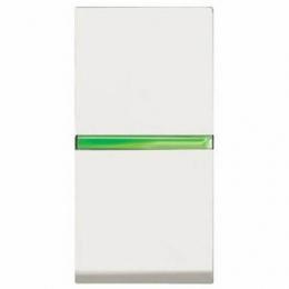 Изображение продукта Переключатель одноклавишный ABB Zenit 16A 250V с подсветкой альпийский белый 