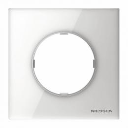 Изображение продукта Рамка 1-постовая ABB Sky Moon стекло белое 