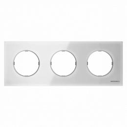 Изображение продукта Рамка 3-постовая ABB Sky Moon стекло белое 