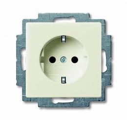 Изображение продукта Розетка ABB Basic55 Schuko с/з 16A 250V безвинтовой зажим chalet-белый 
