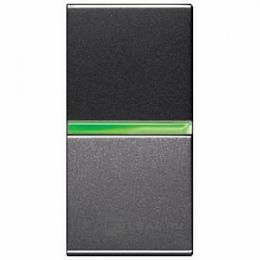 Изображение продукта Выключатель одноклавишный ABB Zenit 16A 250V с подсветкой антрацит 