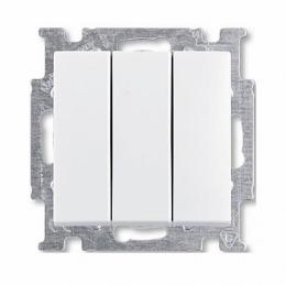 Изображение продукта Выключатель трехклавишный ABB Basic55 16A 250V альпийский белый 