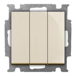 Изображение продукта Выключатель трехклавишный ABB Basic55 16A 250V слоновая кость 