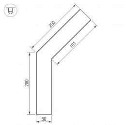 Коннектор угловой Arlight SL-Line-5035-135  - 3