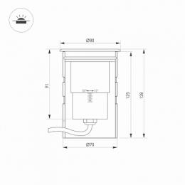 Ландшафтный светодиодный светильник Arlight ART-Ground-Zoom-R80-8W Warm3000  - 2