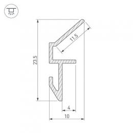 Монтажный профиль Arlight ALM-GLASS-6 ANOD  - 2