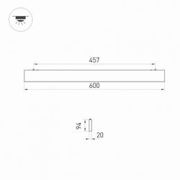 Подвесной светодиодный светильник Arlight Alt-Lineair-Flat-Updown-Dim-S2094-600-25W Day4000  - 2