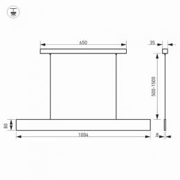 Подвесной светодиодный светильник Arlight SP-Blade-S1000x80-30W Day4000  - 3