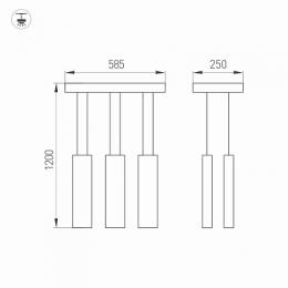 Подвесной светодиодный светильник Arlight SP-Legacy-S585x250-6x6W Warm3000  - 7
