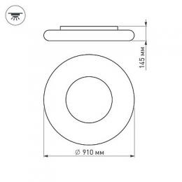 Потолочный светодиодный светильник Arlight Alt-Tor-BB910SW-120W Day White  - 2