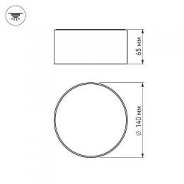Потолочный светодиодный светильник Arlight SP-Rondo-140A-18W Warm White  - 7