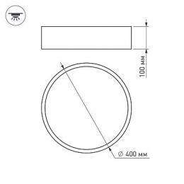 Потолочный светодиодный светильник Arlight SP-Tor-Pill-R400-25W Day4000  - 4