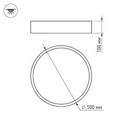 Потолочный светодиодный светильник Arlight SP-Tor-Pill-R500-35W Day4000  - 4