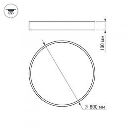 Потолочный светодиодный светильник Arlight SP-Tor-Pill-R800-90W Warm3000  - 5