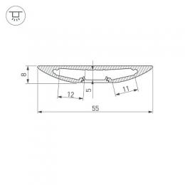 Профиль Arlight ALM-FLAT-R-2000 ANOD  - 3