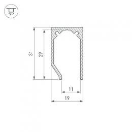 Профиль Arlight ALM-GLASS-10-2000 ANOD  - 4