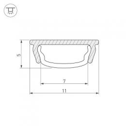 Профиль Arlight ARH-BENT-W11-2000 ANOD  - 2