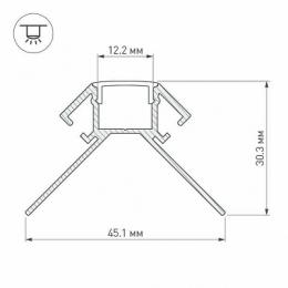Профиль Arlight ARH-DECORE-S12-EXT-2000 ANOD внешний  - 3