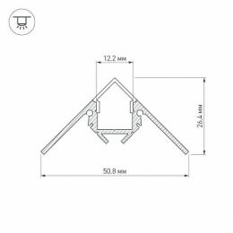 Профиль Arlight ARH-DECORE-S12-EXT-F-2000 ANOD внешний  - 2