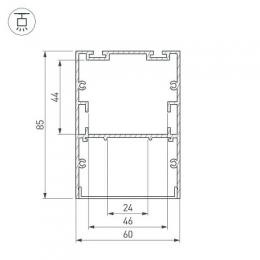 Профиль Arlight ARH-LINE-6085-2000 BLACK  - 3