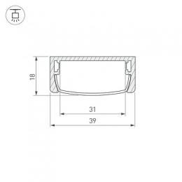 Профиль Arlight ARH-WAVE-2000 BLACK  - 4