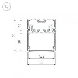Профиль Arlight Klus-Line-3035-2000 Anod  - 2