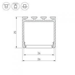 Профиль Arlight PLS-LOCK-H25-2000 ANOD  - 3