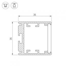 Профиль Arlight SL-ARC-3535-D1500-W90 SILVER (1180мм, дуга 1 из 4)  - 3