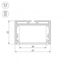 Профиль Arlight SL-LINE-4932-2000 ANOD  - 3