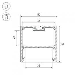 Профиль Arlight SL-LINE-5050-2000 ANOD  - 2