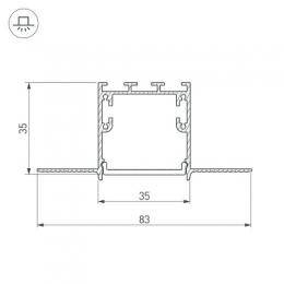 Профиль Arlight SL-LINIA32-FANTOM-2000 ANOD  - 4