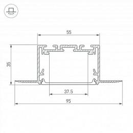 Профиль Arlight SL-Linia55-Fantom-2500 Seamless Anod  - 3