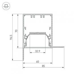 Профиль Arlight SL-LINIA55-FANTOM-EDGE-2000 ANOD  - 3