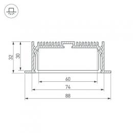 Профиль Arlight SL-LINIA88-F-2000 ANOD  - 2