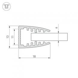 Профиль Arlight TOP-SHELF6-2000 ANOD  - 3