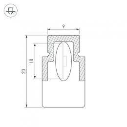Профиль Arlight WPH-FLEX-STR-Н20-10m White  - 2