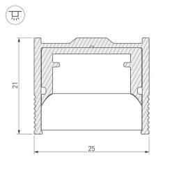 Профиль Arlight WPH-Floor22-2000 ANOD  - 6