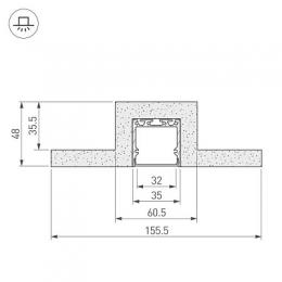 Профиль декоративный Arlight ARL-Line-35-2000  - 2