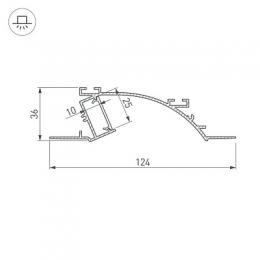Профиль с экраном Arlight ALM-ARC-Single-2000 Anod+Frost  - 2