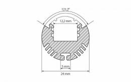 Профиль с экраном Arlight ALU-ROUND-2000 ANOD+FROST  - 2