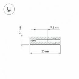 Профиль с экраном Arlight ARH-NANOLINE-5-2000 ANOD  - 2