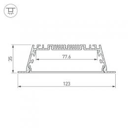 Профиль с экраном Arlight ARH-POWER-W120-F-2000 ANOD  - 3