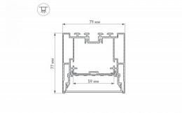 Профиль с экраном Arlight S2-LINE-7977-2500 ANOD+OPAL  - 3