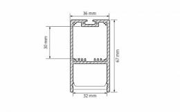 Профиль с экраном Arlight SL-LINE-3667-2500 ANOD+OPAL  - 2