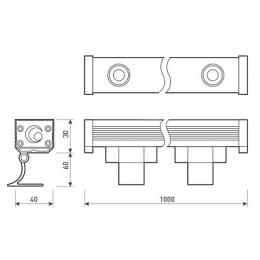 Прожектор светодиодный Arlight 12W 3000K AR-Line-1000XS-12W-220V Warm  - 4