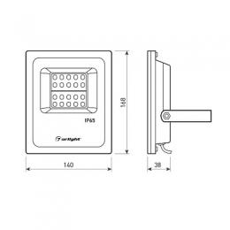Прожектор светодиодный Arlight 20W 4000K AR-Flat-Architect-20W-220V Day  - 6