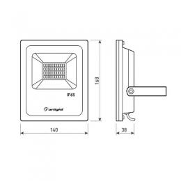 Прожектор светодиодный Arlight 20W 6400K AR-FLG-Flat-20W-220V White  - 5