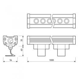 Прожектор светодиодный Arlight 36W 3000K AR-Line-1000L-36W-220V Warm  - 4